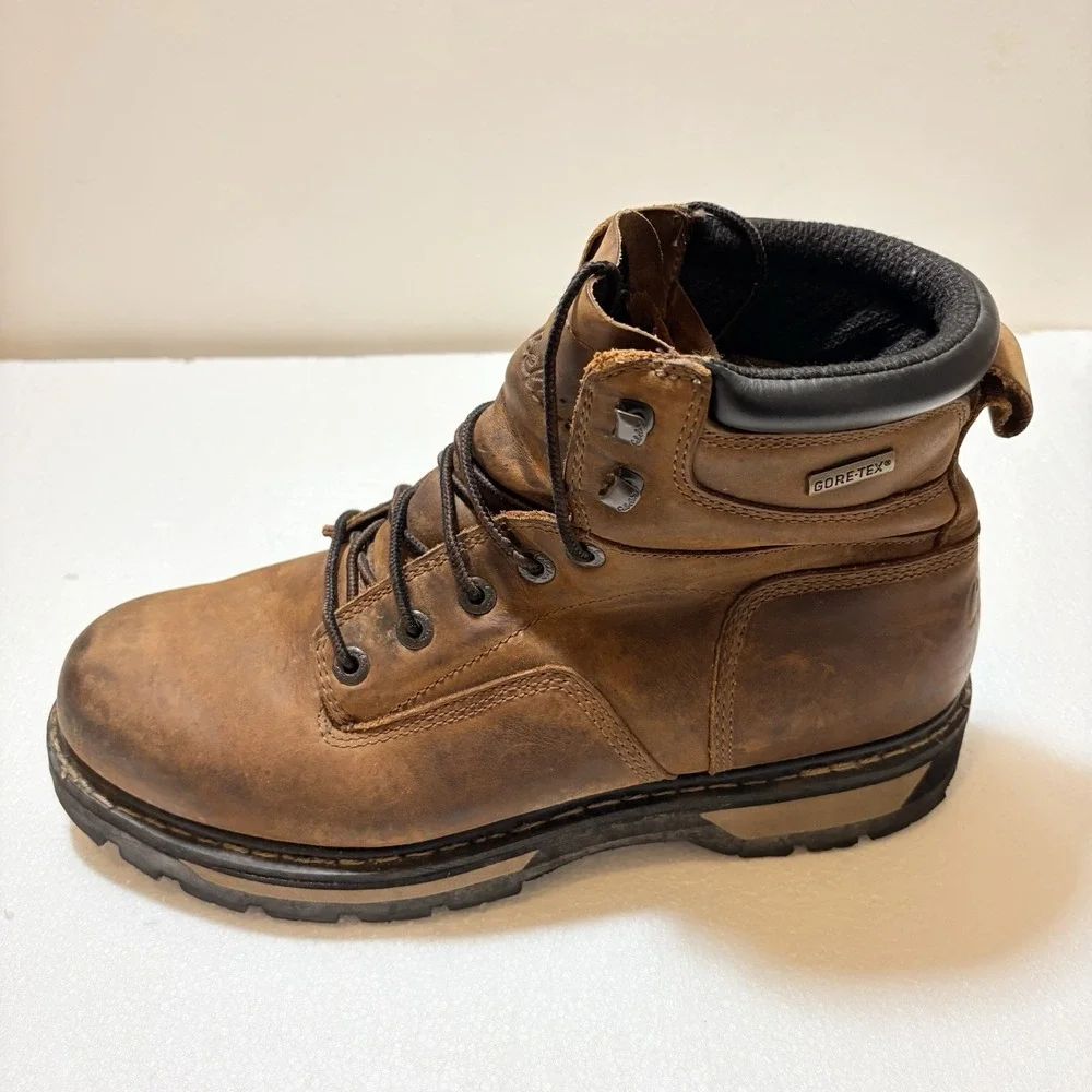 Cabelas Gore Tex Leather Hiking Work Boots Mens 12 EE Brown Waterproof Lace Up